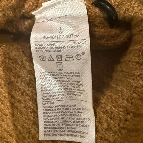 Banana Republic Mens Raglan Roll Sleeve 1/4 Button Knit Sweater - Picture 4 of 6